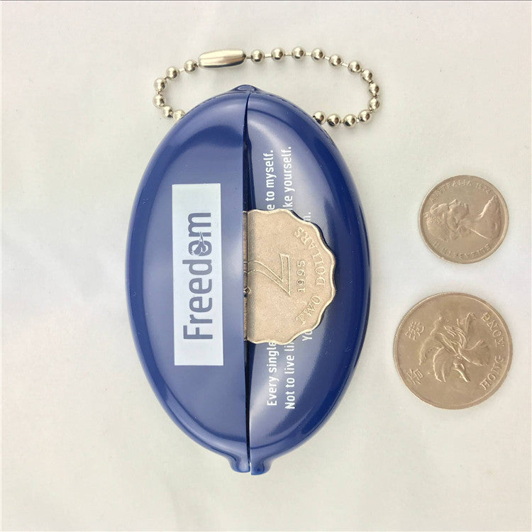 Logo Imprint PVC Squeeze Coin Purse Keychain