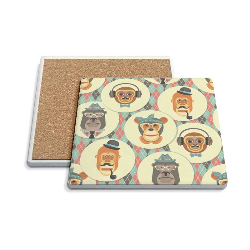 Personalized Absorbent Square Ceramic Stone Coaster