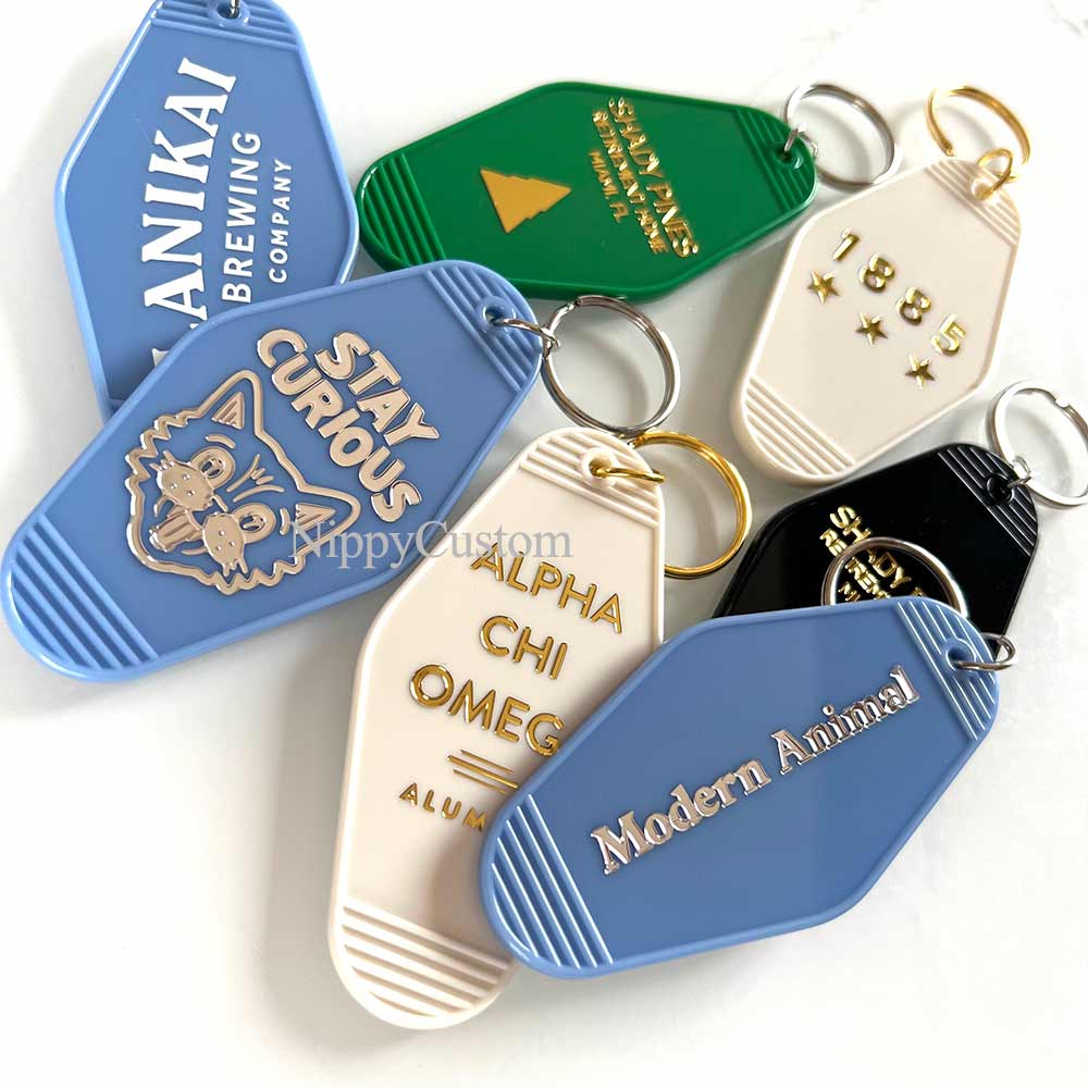 Retro Vintage Foil Keychain