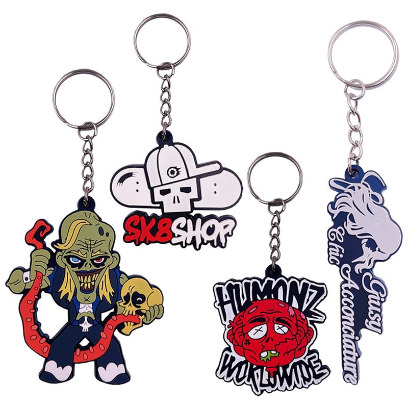 3D Die Cut Logo PVC Keyring