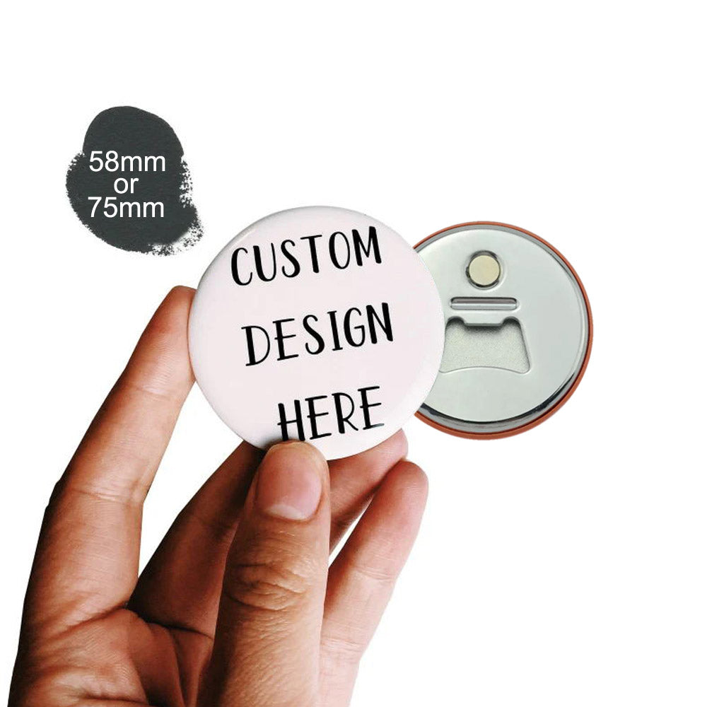Custom Bottle Openers Magnet For Wedding Personalized Button Magnet –  NippyCustom