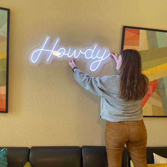 Howdy - LED neon sign
