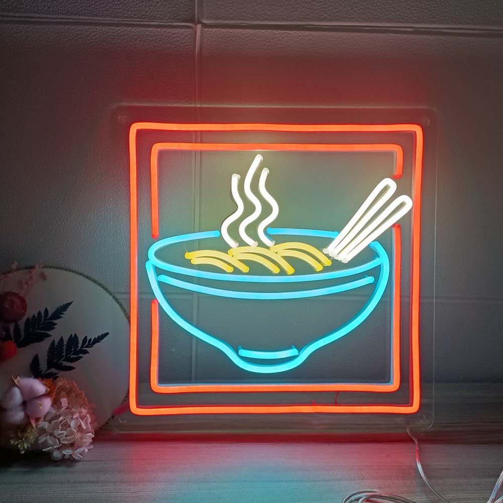 Neon sign Noodles | led Ramen Neon Sign | Decoration For Cafe, Bar, Restaurant