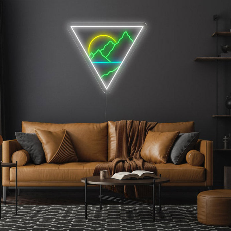 Mountain Sunset Neon Sign
