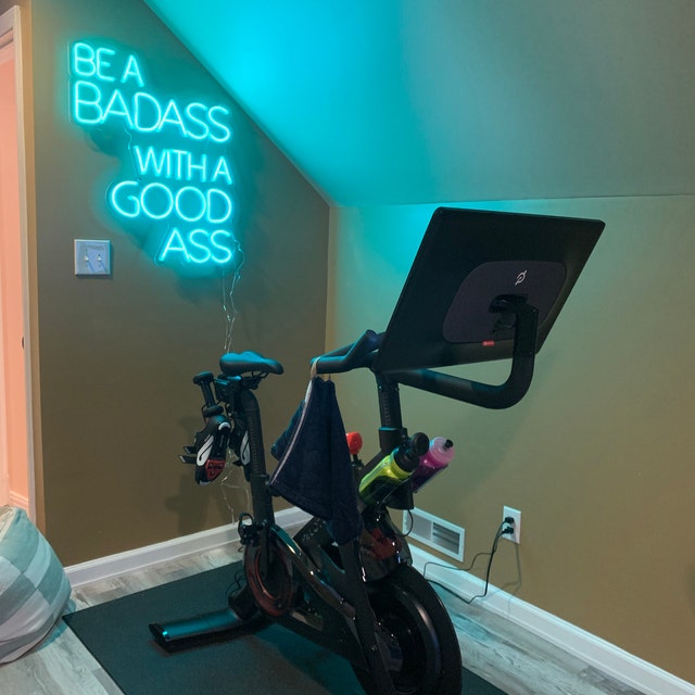 Be A BADASS With A GOOD ASS Neon Sign Light Office Living Room Interior Design, Neon sign wall art