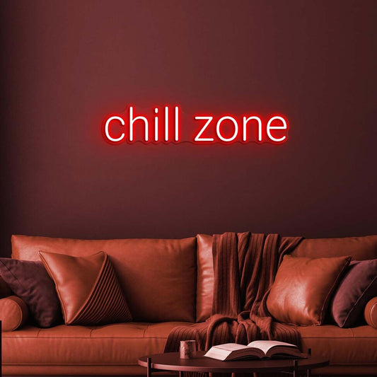 Chill Zone USB Powered Led Neon Sign Dimmable Neon Light Wall Decor 