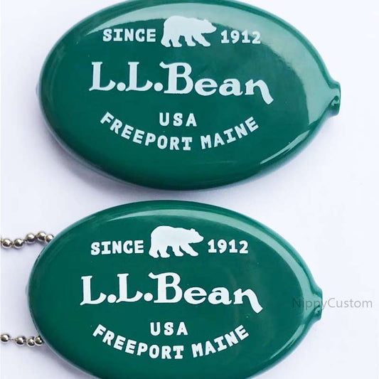 Oval Squeeze Coin Holders Purse Logo Branded