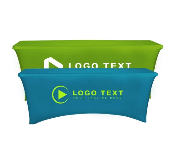 4ft 6ft 8ft Customized Full Color Printing Trade Show Event Advertising Stretch Table Cover
