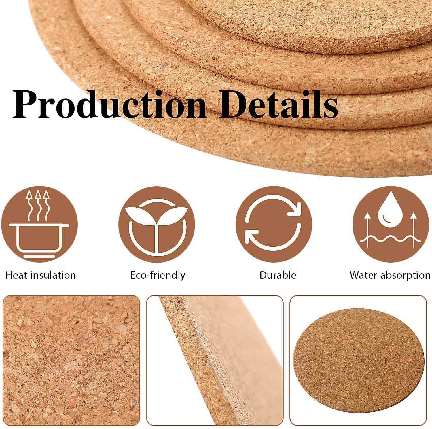  Personalized cork coaster set, Wedding favors, Birthday gift for he