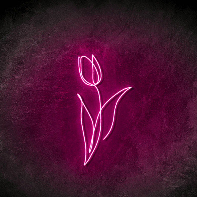Bouquet of Tulip Flowers LED Neon Sign