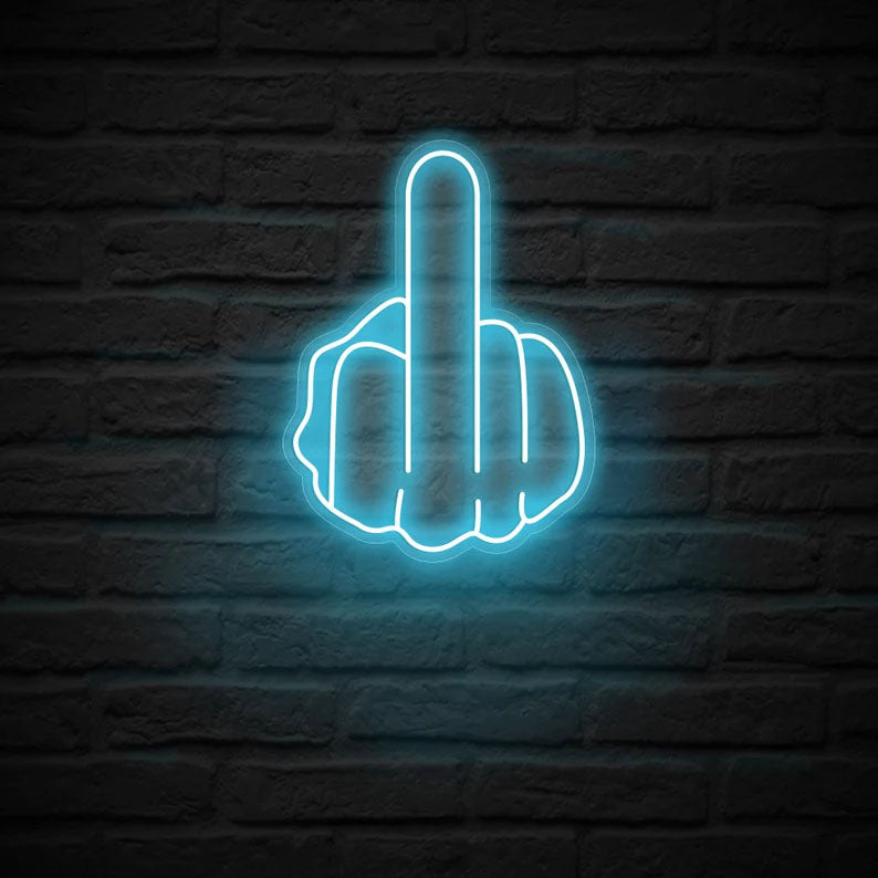 Middle Finger Neon Sign