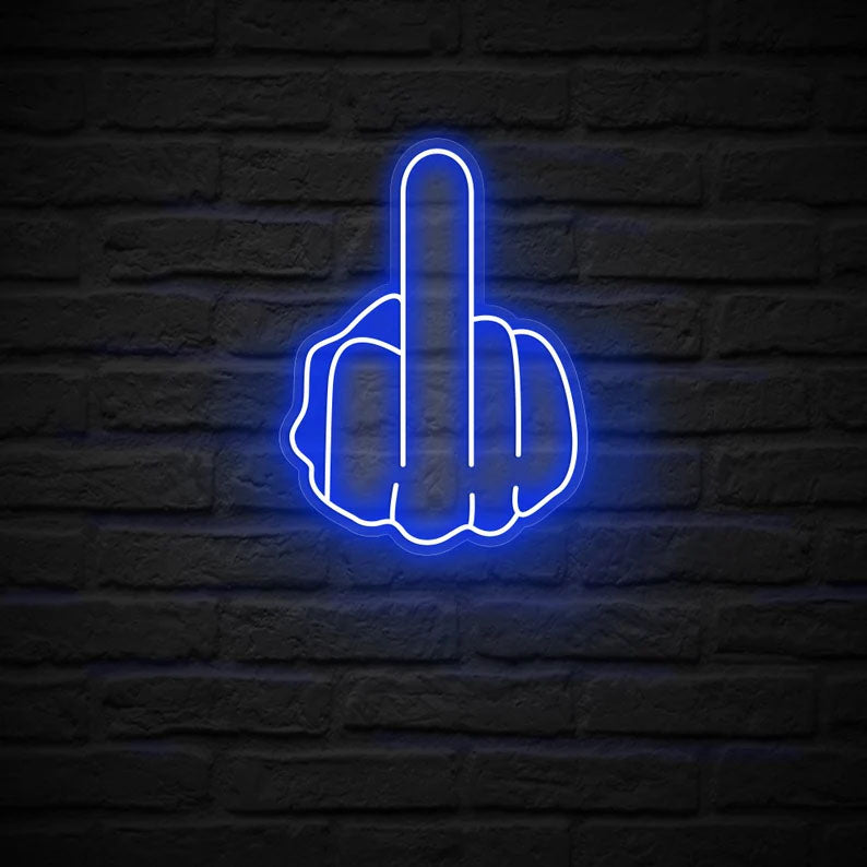 Middle Finger Neon Sign