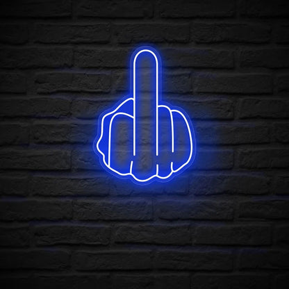 Middle Finger Neon Sign