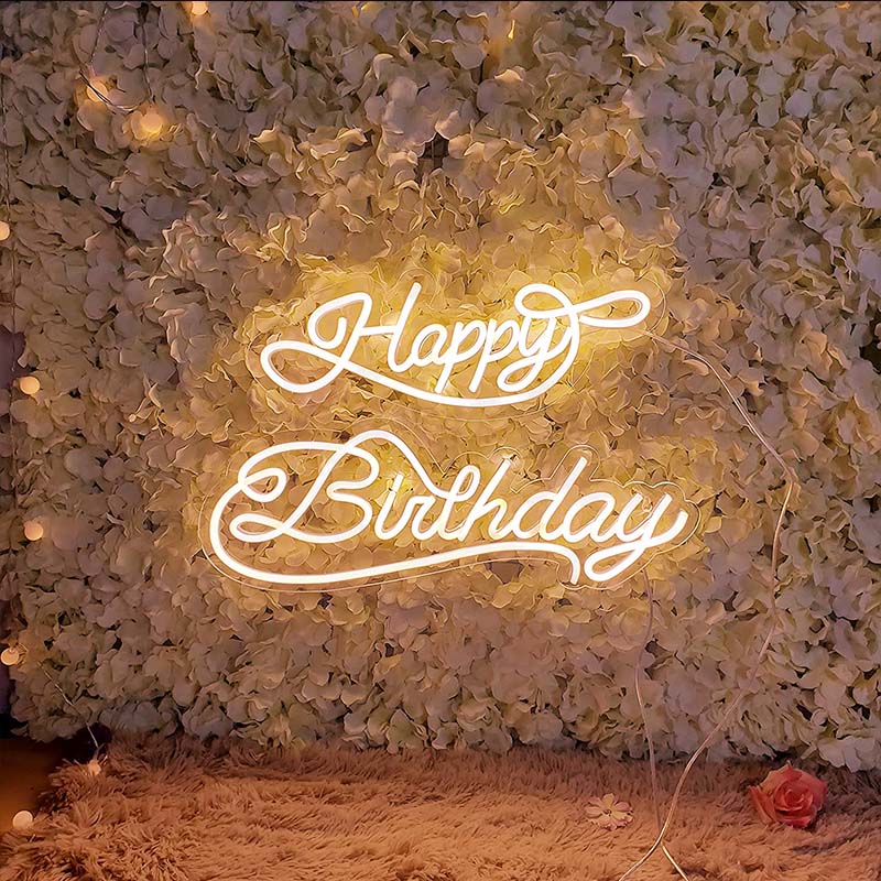 Party Happy Birthday Neon Sign, happy birthday light up sign – NippyCustom