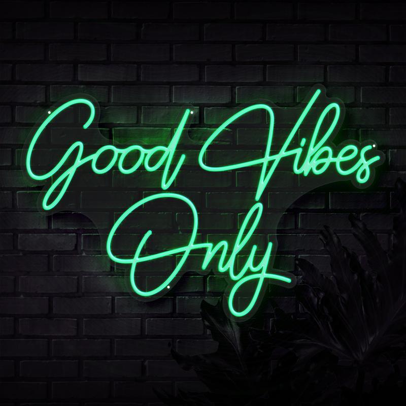 good vibes only- LED Neon Sign - Walls of Neon