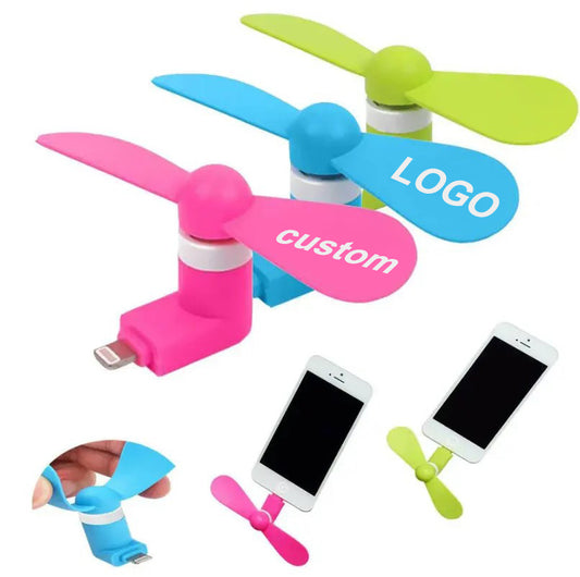 USB Mini Fan Custom Logo Promotional Gifts Portable Phone Fan Custom Folding Fans for iPhone