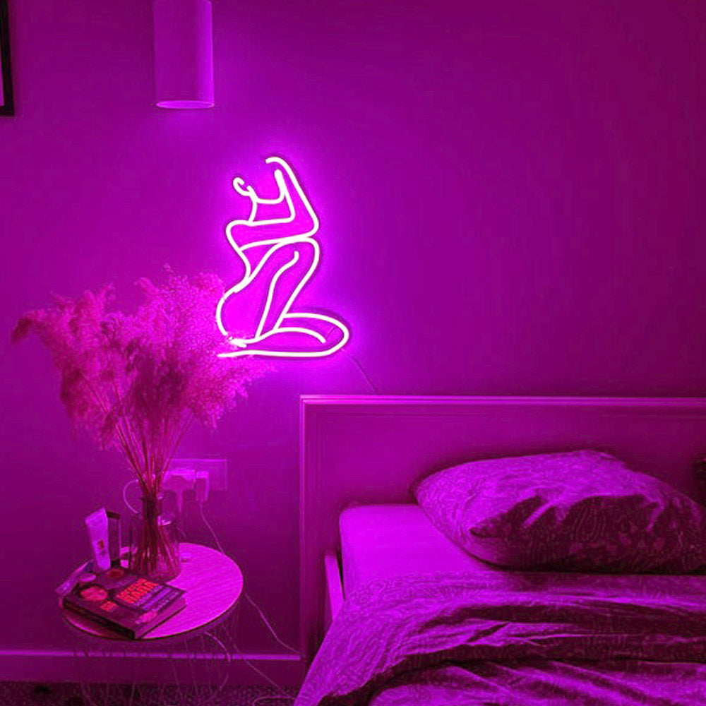 Lady neon sign,Body neon sign,Woman body neon sign