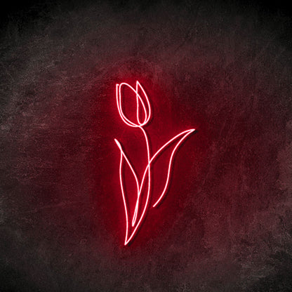 Tulip neon sign, Flowers neon sign
